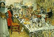 Carl Larsson julaftonen oil painting reproduction